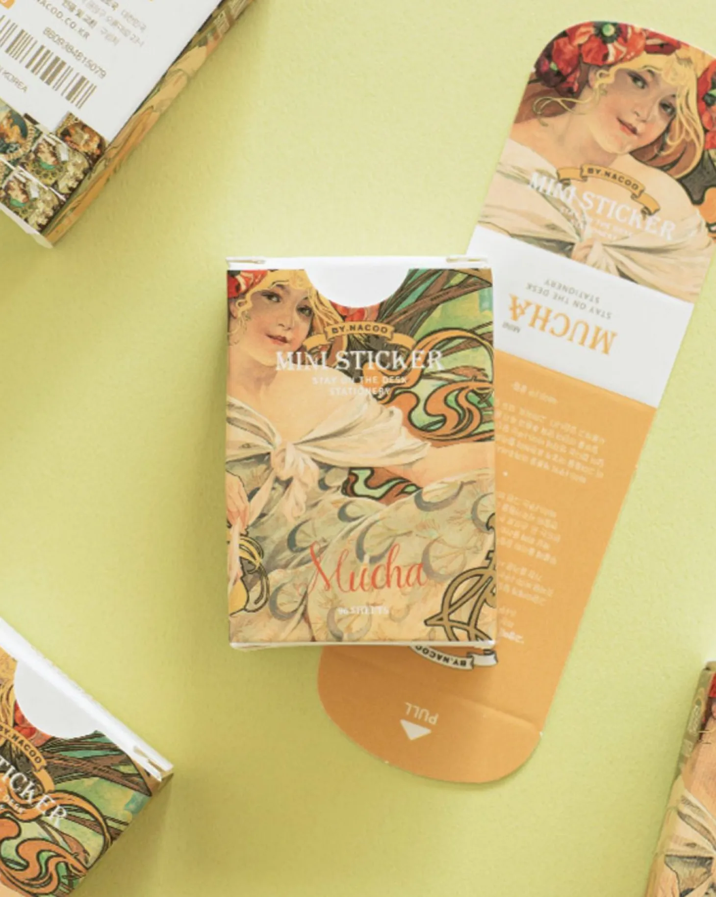 48pcs Mucha Label Sticker Set