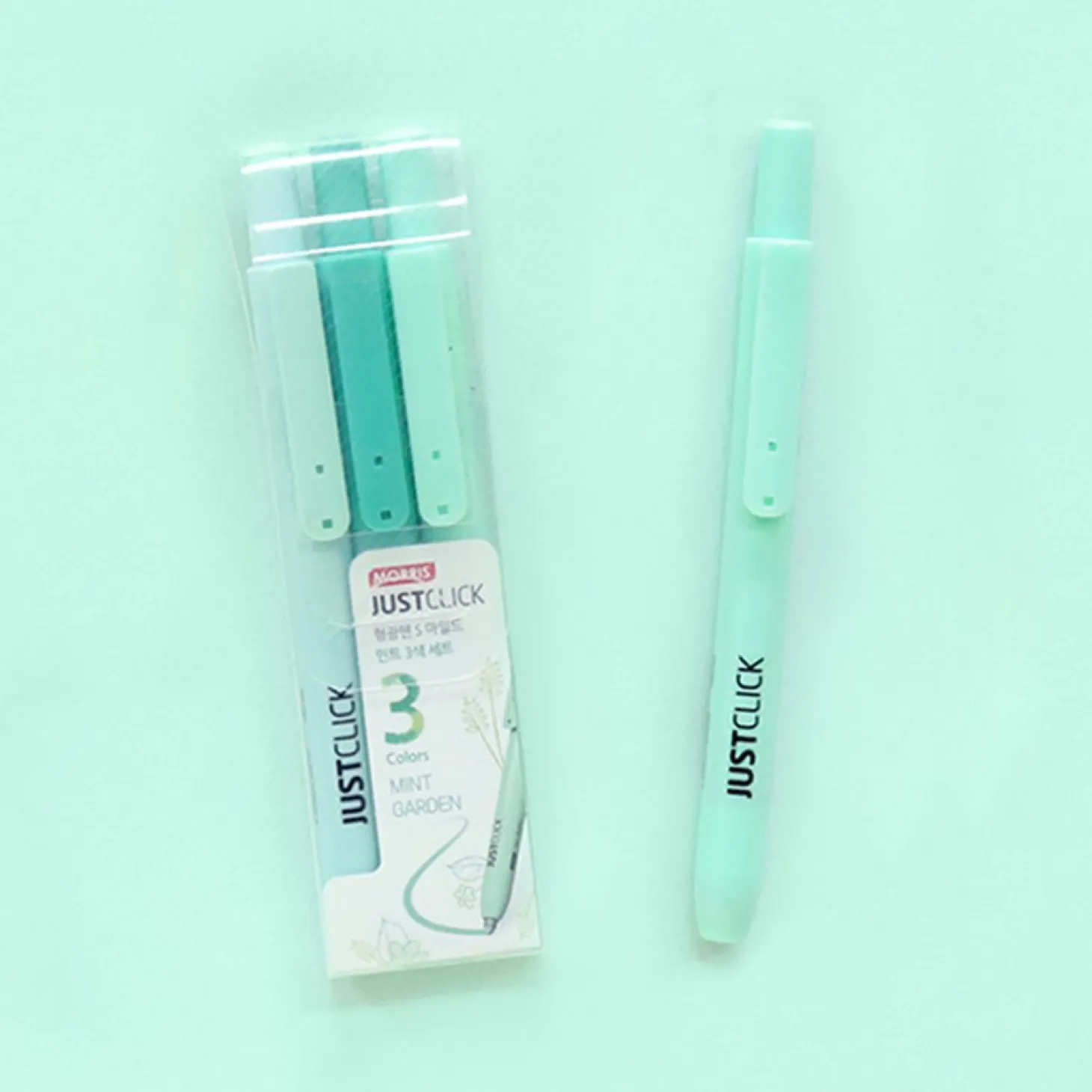 3pcs Natural Retractable Highlighter Set