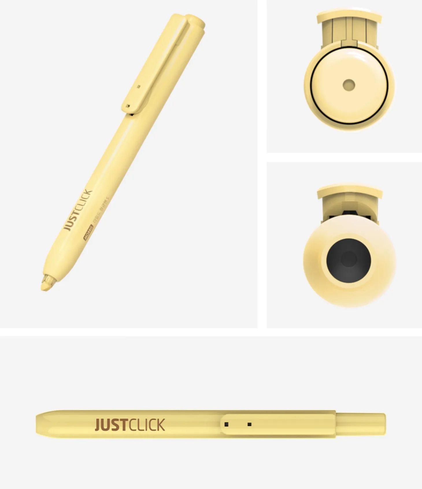 3pcs Natural Retractable Highlighter Set