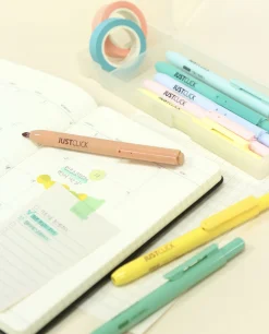 3pcs Natural Retractable Highlighter Set
