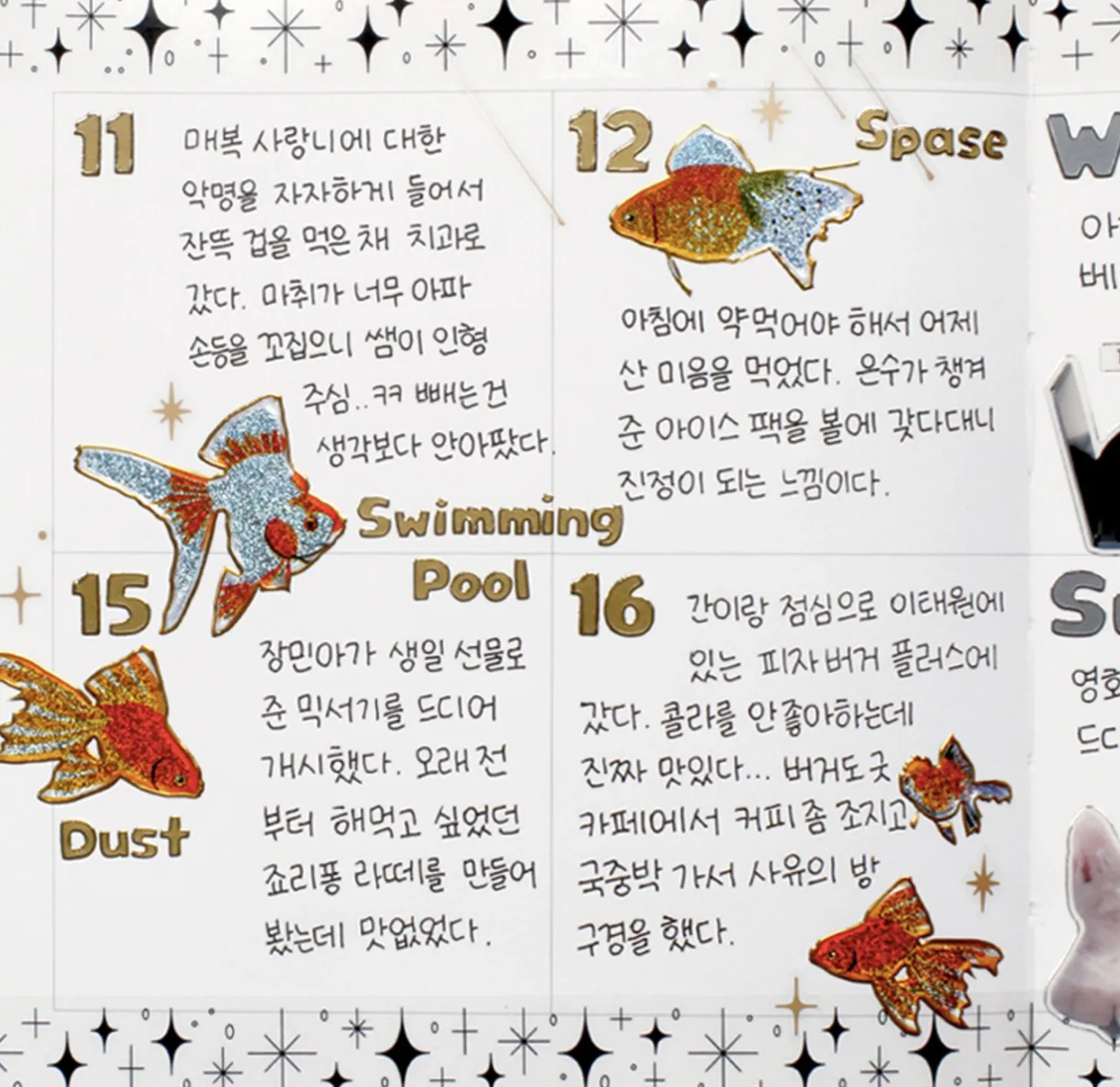 4pcs Number&Alphabet Sticker Set