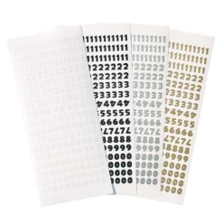 4pcs Number&Alphabet Sticker Set