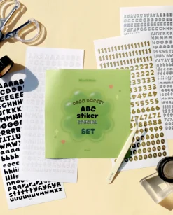 4pcs Number&Alphabet Sticker Set