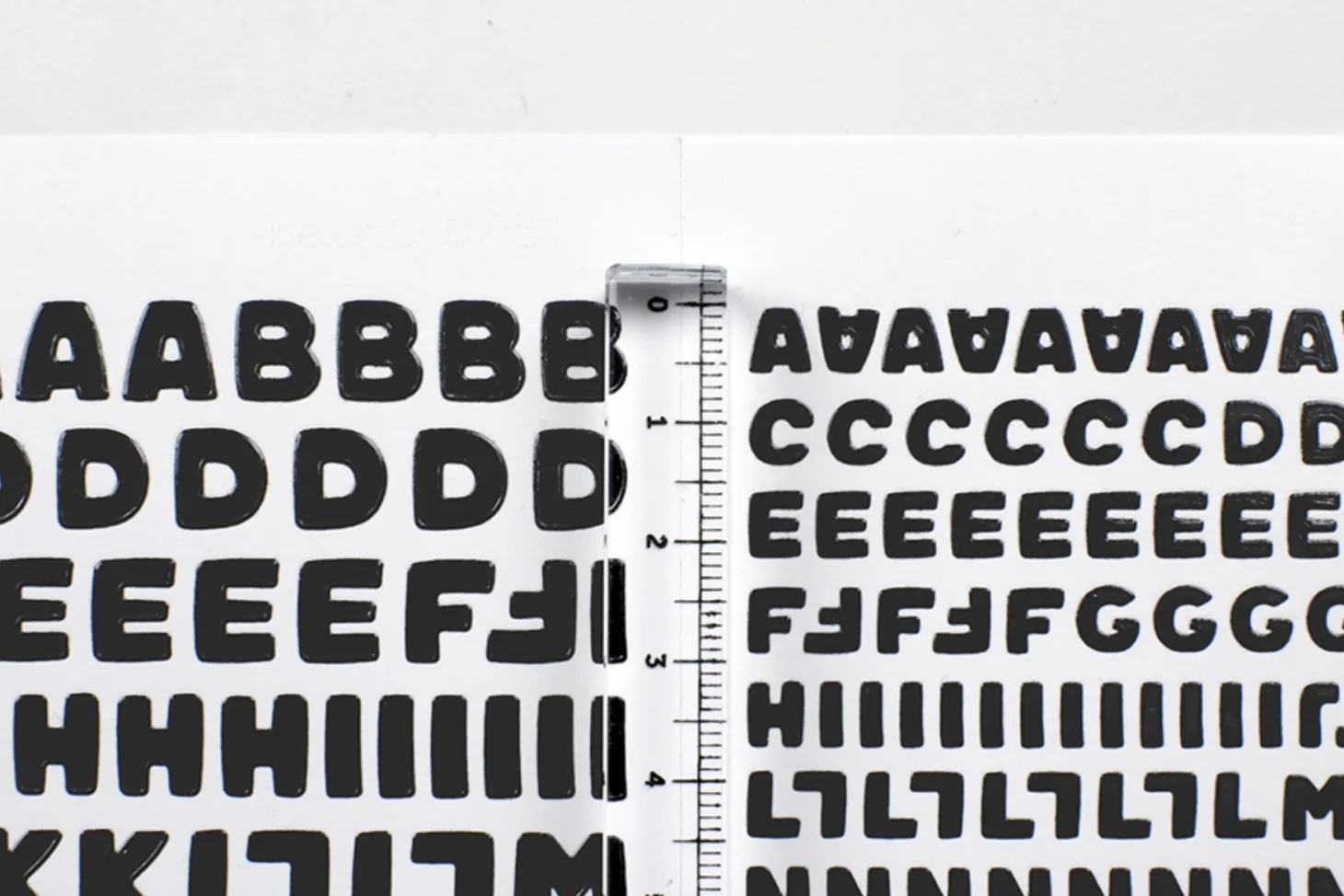 4pcs Number&Alphabet Sticker Set