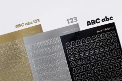 4pcs Number&Alphabet Sticker Set
