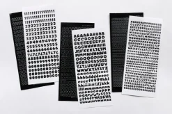 4pcs Number&Alphabet Sticker Set
