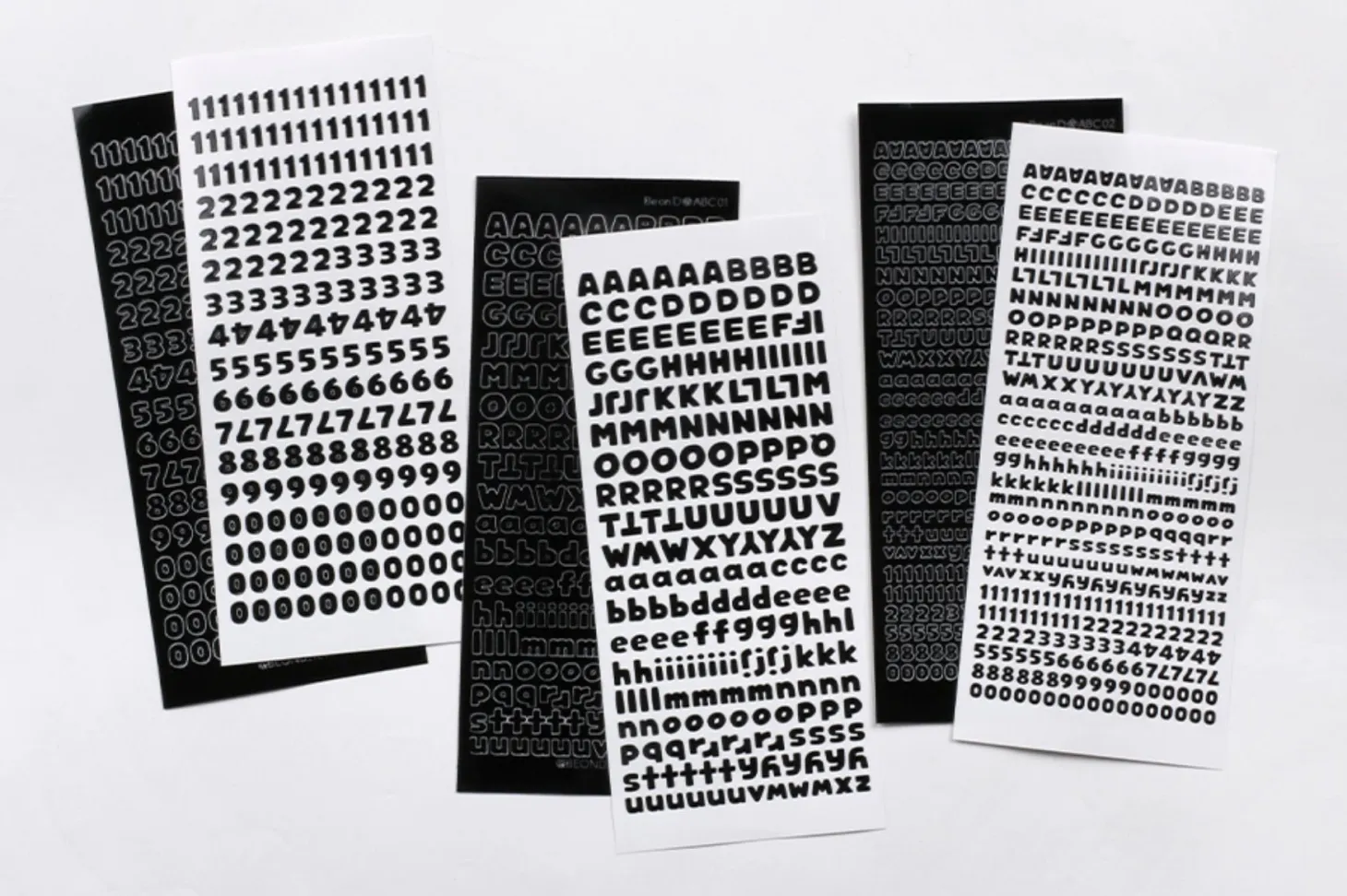 4pcs Number&Alphabet Sticker Set