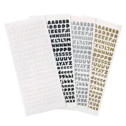 4pcs Number&Alphabet Sticker Set