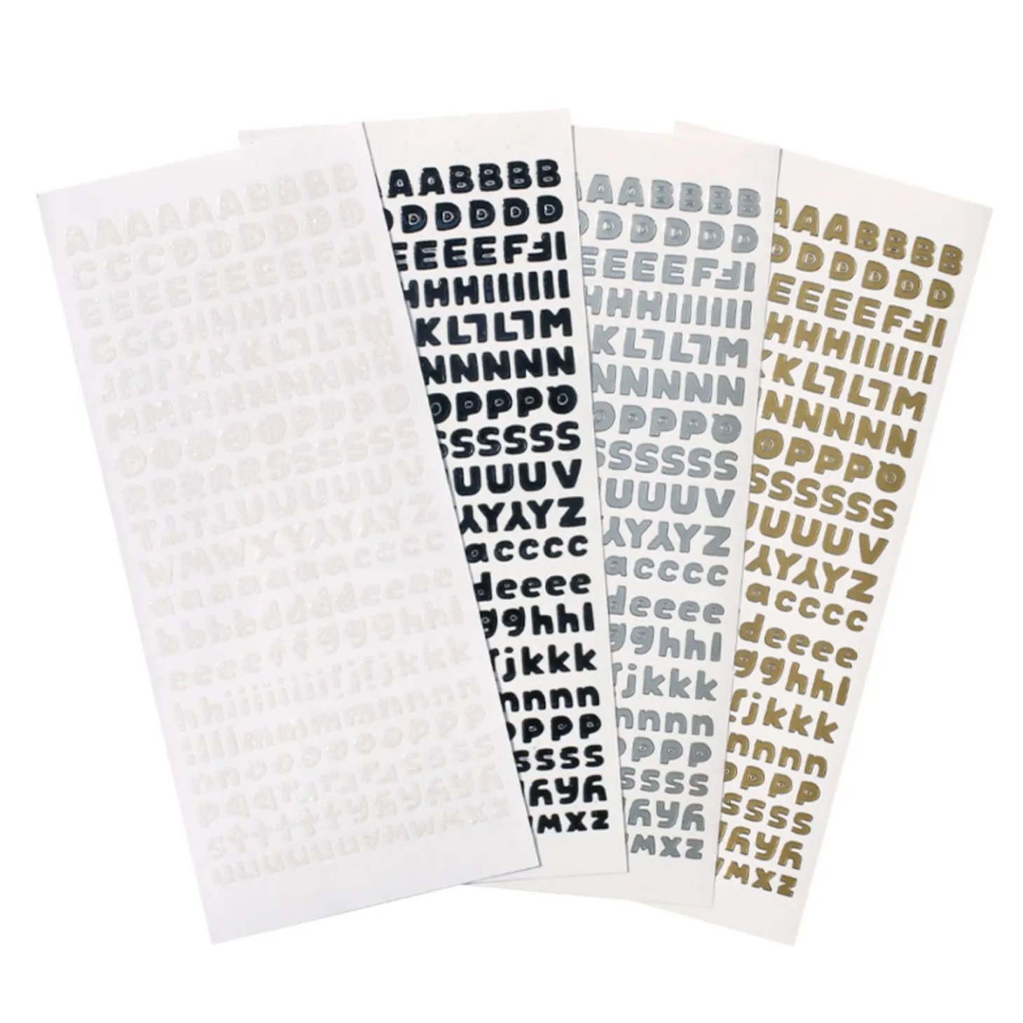 4pcs Number&Alphabet Sticker Set