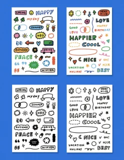4pcs Oh! Drawing Sticker Set
