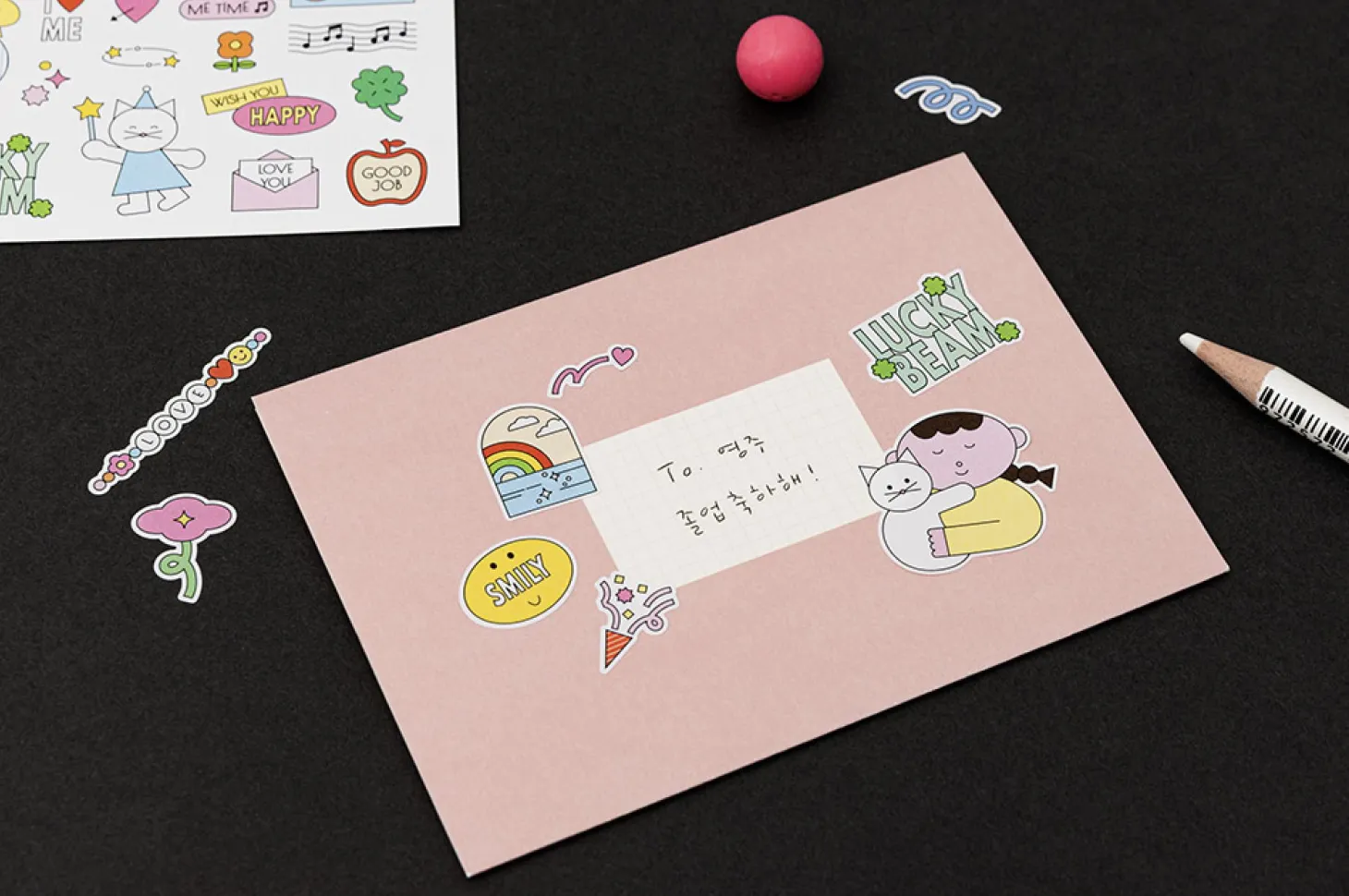 6pcs Palette Daily Sticker Set