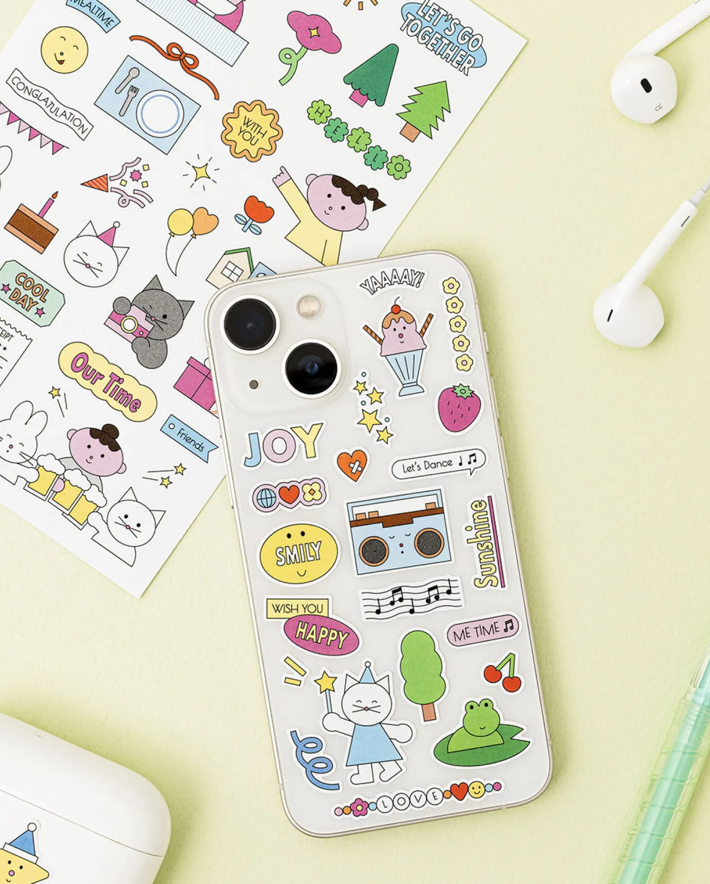 6pcs Palette Daily Sticker Set
