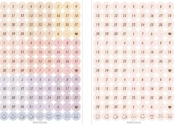 8pcs Paperian Removable Deco Sticker Set