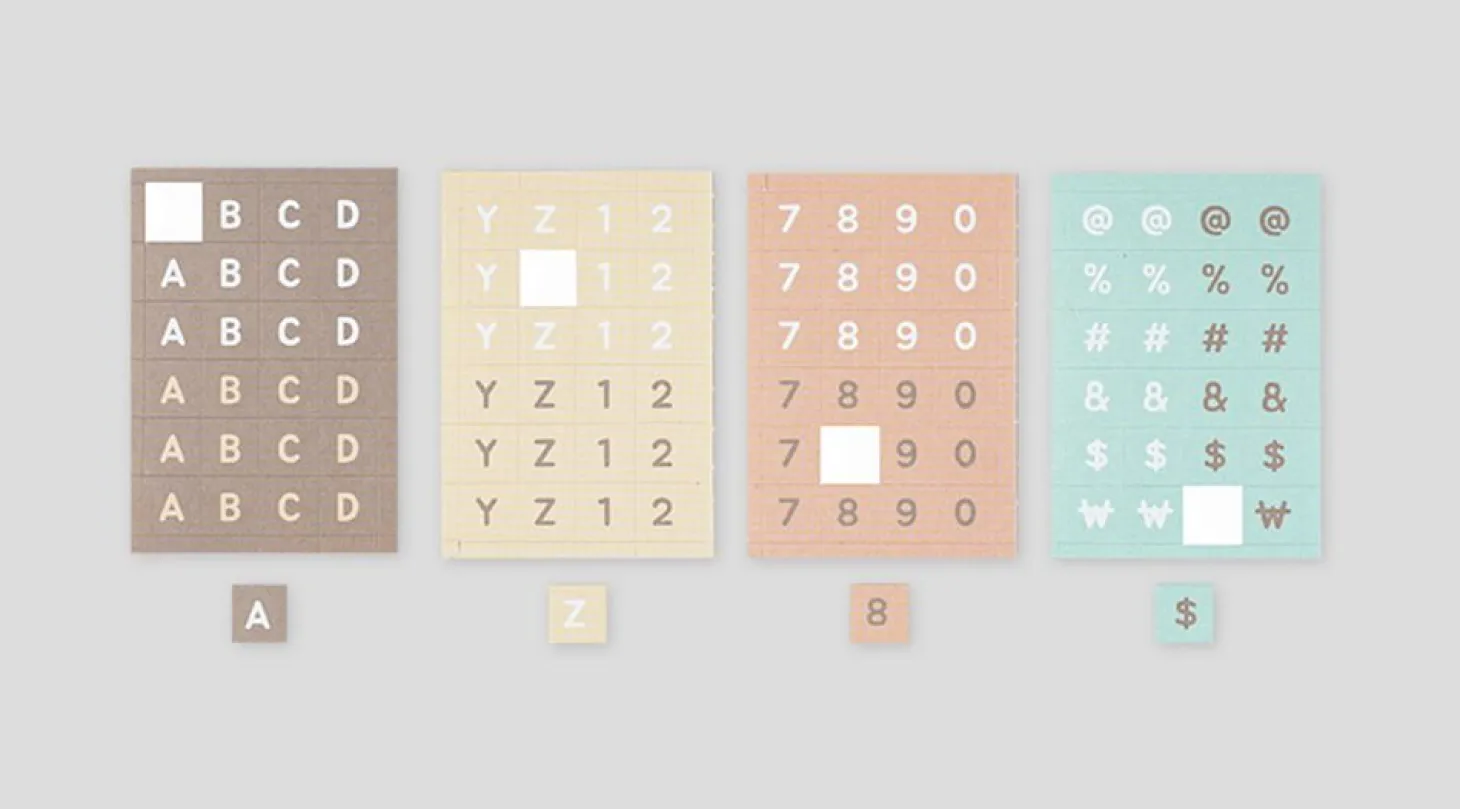 1152pcs Pastel Alphabet Sticker Set