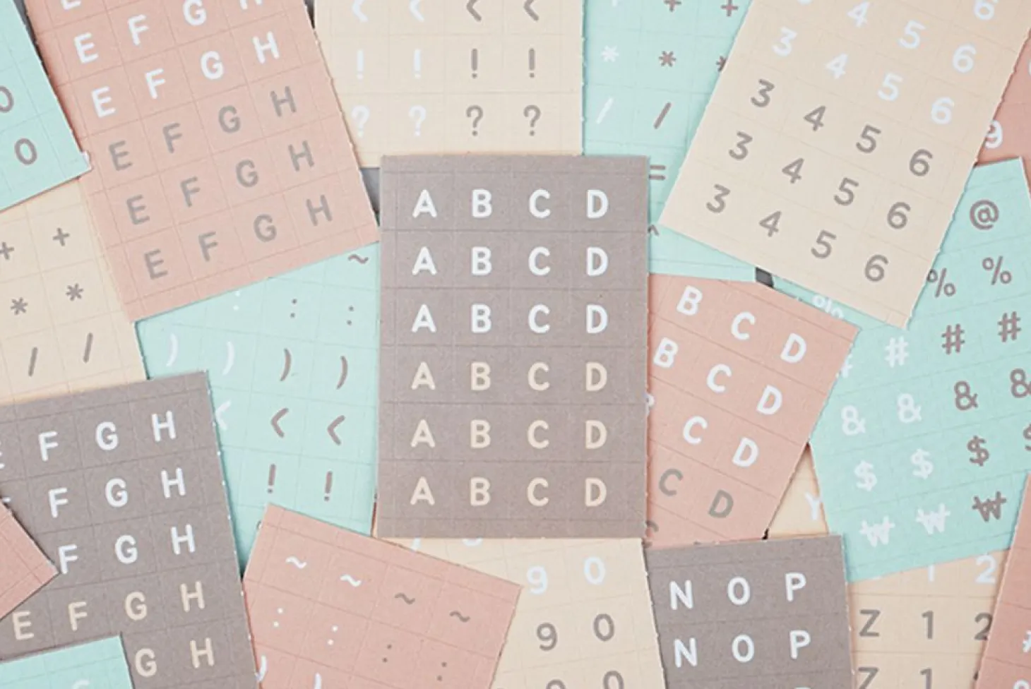 1152pcs Pastel Alphabet Sticker Set