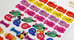4pcs Pet Toy Reward Paper Sticker Set