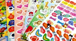 4pcs Pet Toy Reward Paper Sticker Set