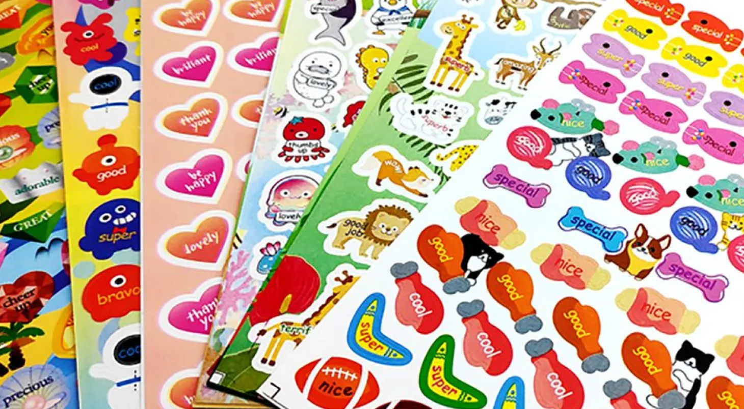 4pcs Pet Toy Reward Paper Sticker Set