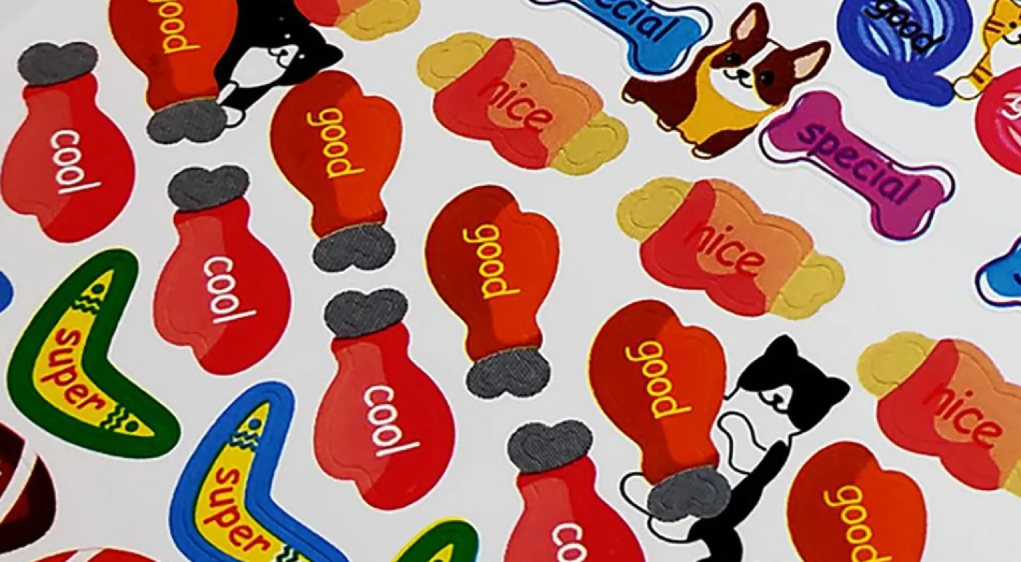 4pcs Pet Toy Reward Paper Sticker Set