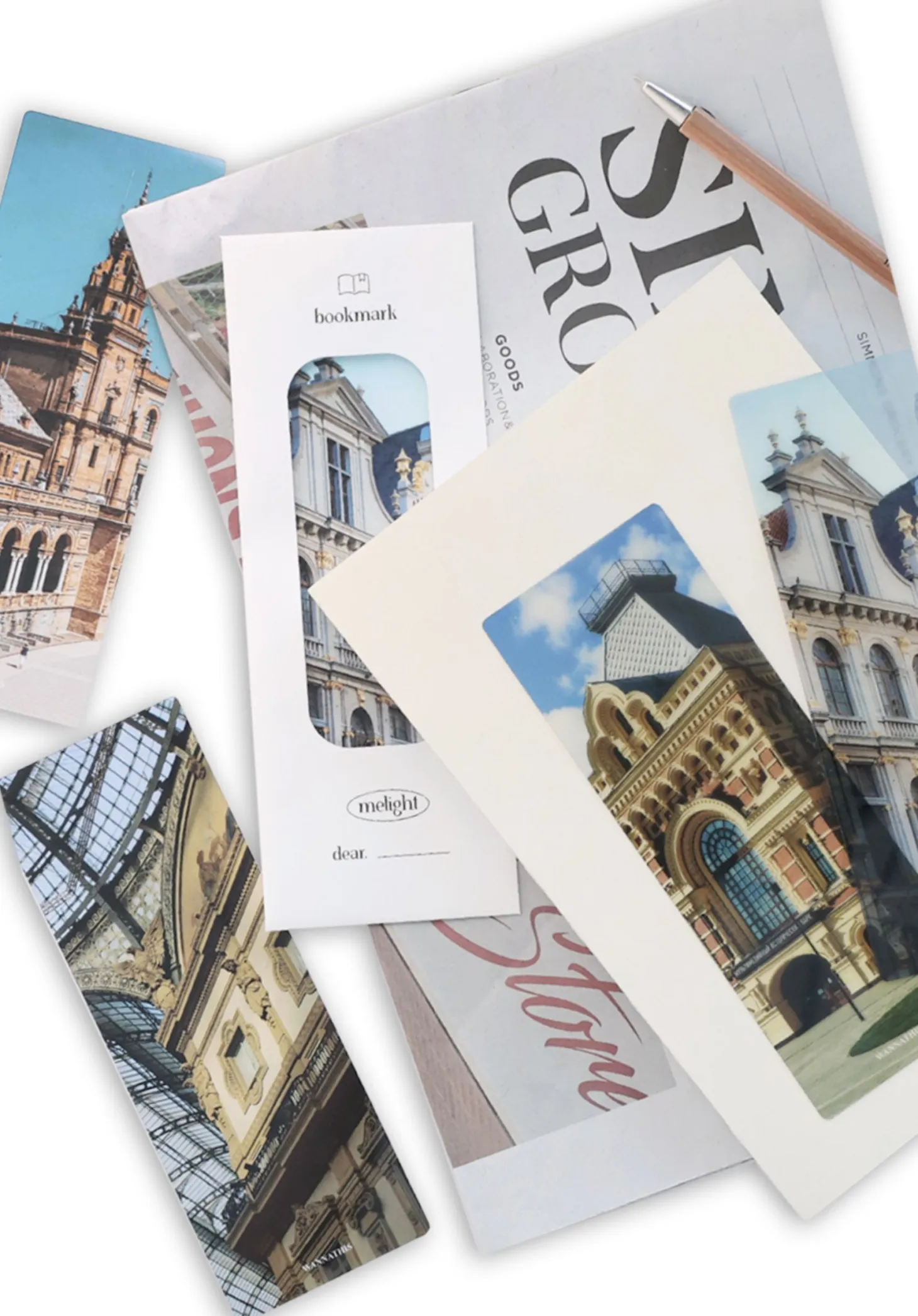 4pcs Photograph Translucent Bookmark