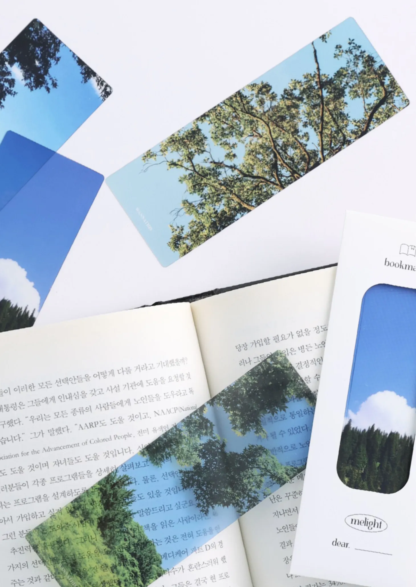 4pcs Photograph Translucent Bookmark