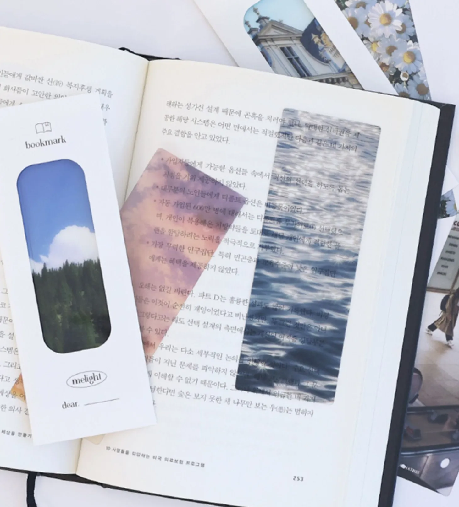 4pcs Photograph Translucent Bookmark