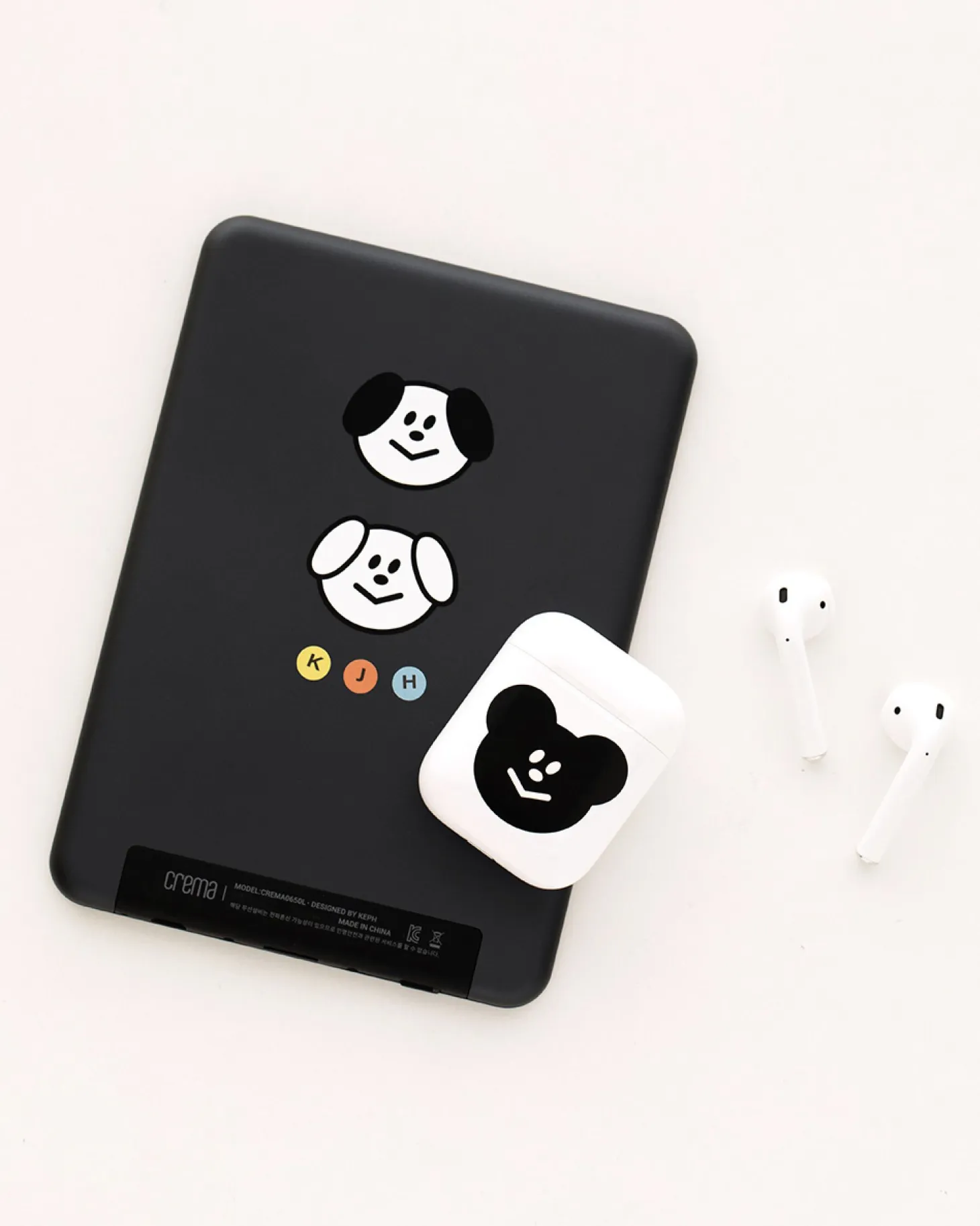 2pcs Point Smile Removable Sticker Set