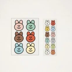 2pcs Point Smile Removable Sticker Set