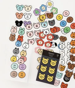 2pcs Point Smile Removable Sticker Set