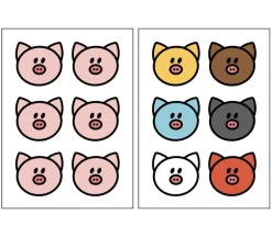 2pcs Point Smile Removable Sticker Set