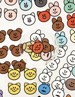 2pcs Point Smile Removable Sticker Set