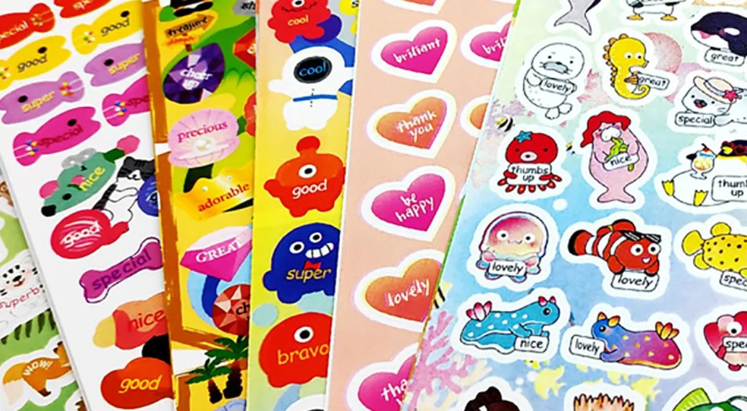 7pcs Sea Animal Reward Paper Sticker Set
