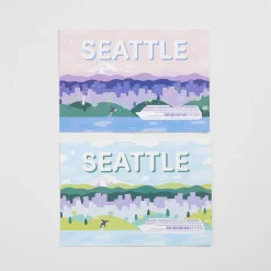 8pcs Seattle Postcard Set
