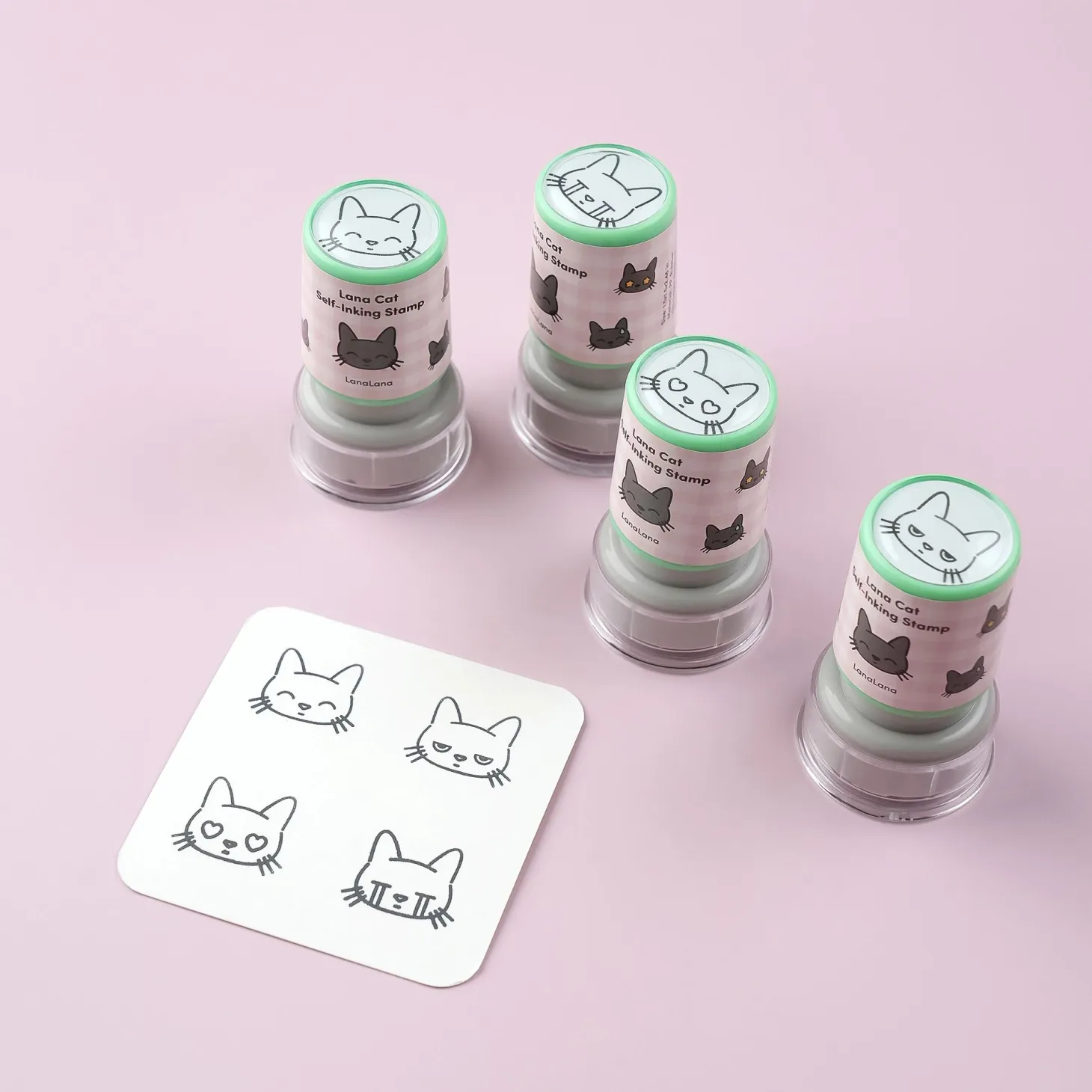 4pcs Self-inking Stamp Set