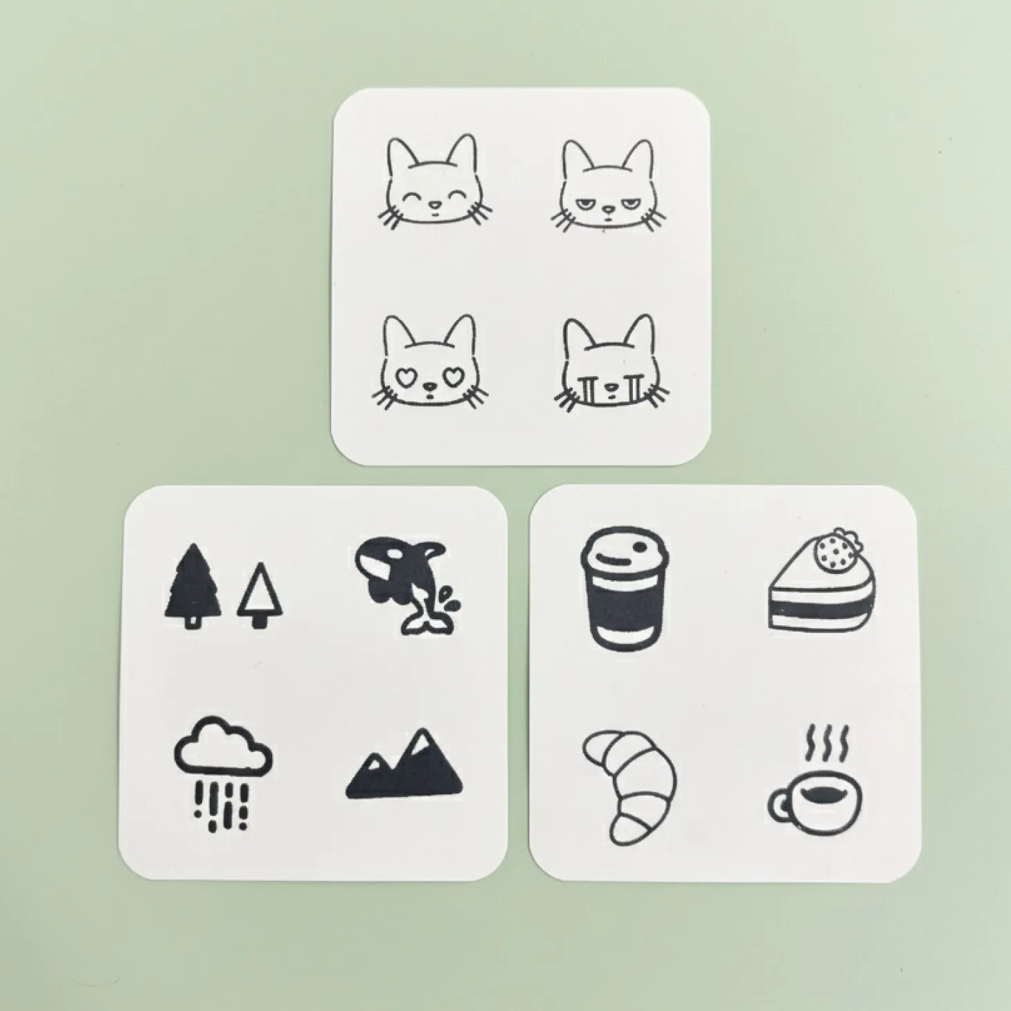 4pcs Self-inking Stamp Set
