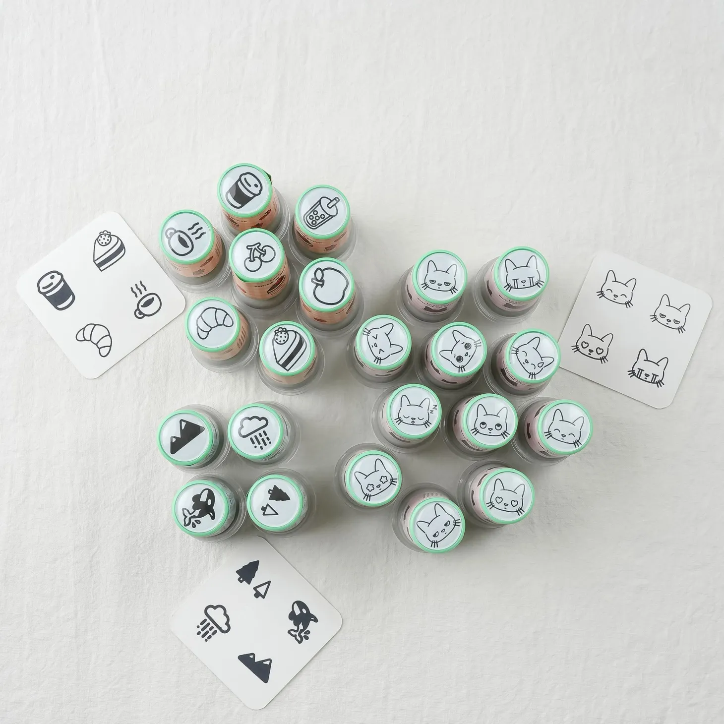 4pcs Self-inking Stamp Set