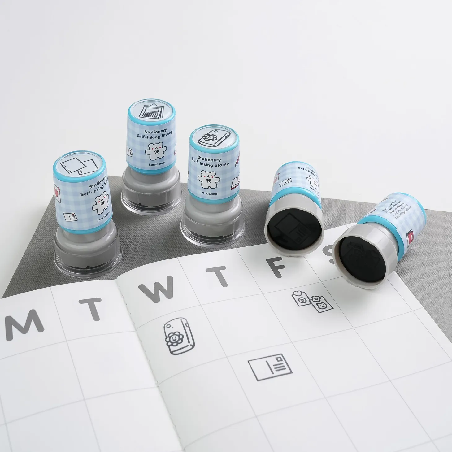 4pcs Self-inking Stamp Set