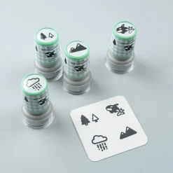 4pcs Self-inking Stamp Set