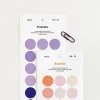 12pcs Simple Palette Round Sticker Set