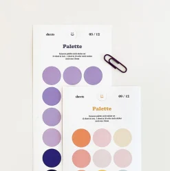 12pcs Simple Palette Round Sticker Set