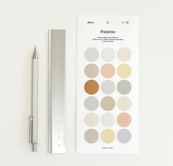 12pcs Simple Palette Round Sticker Set
