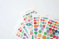 2pcs Solid Color Palette Sticker Set