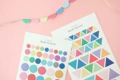 2pcs Solid Color Palette Sticker Set