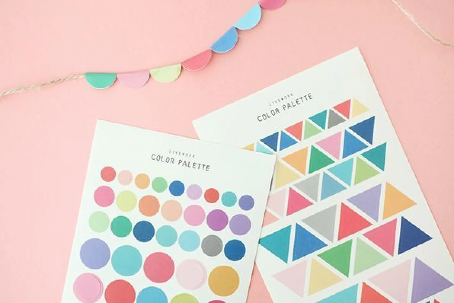 2pcs Solid Color Palette Sticker Set