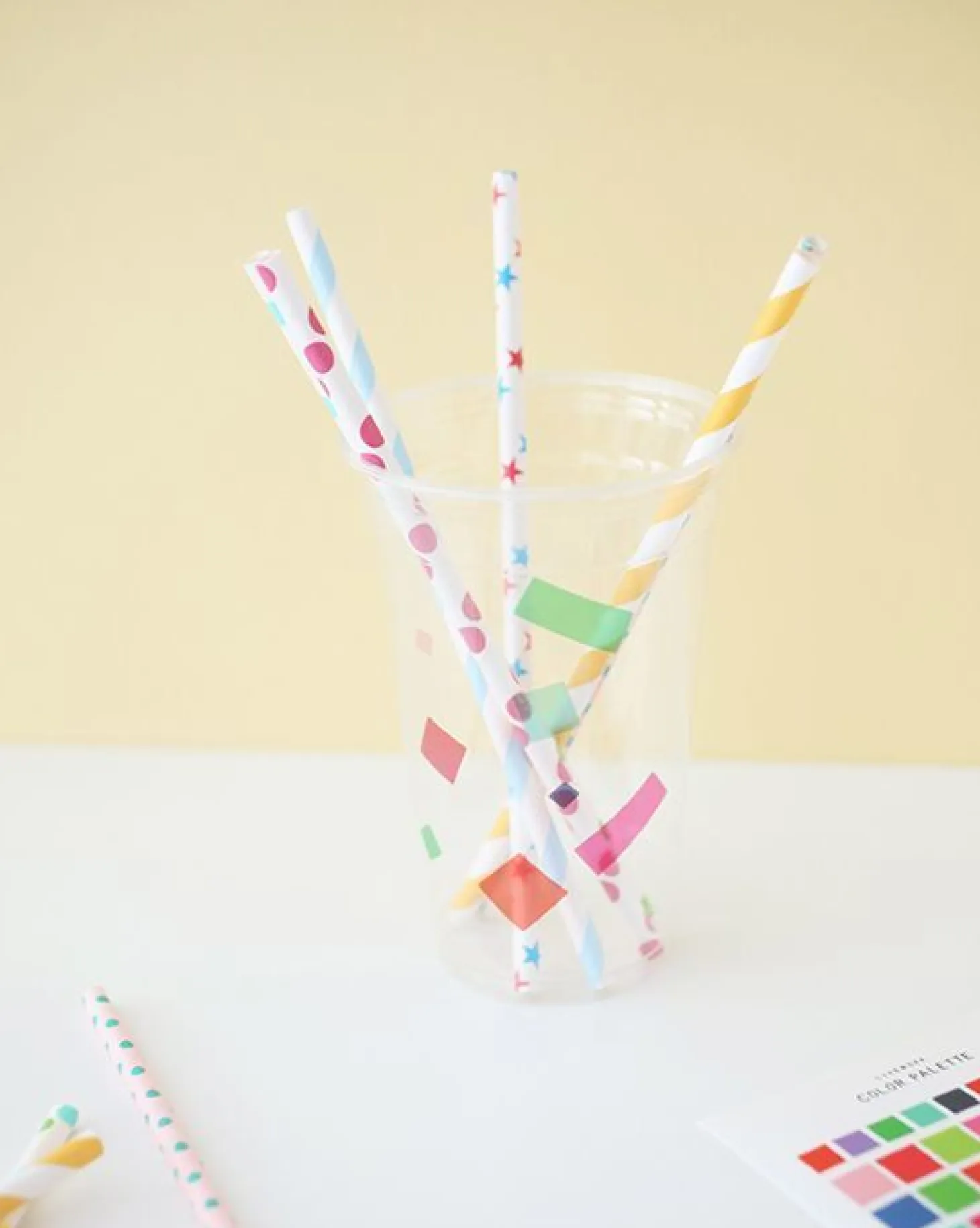 2pcs Solid Color Palette Sticker Set