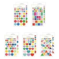 2pcs Solid Color Palette Sticker Set