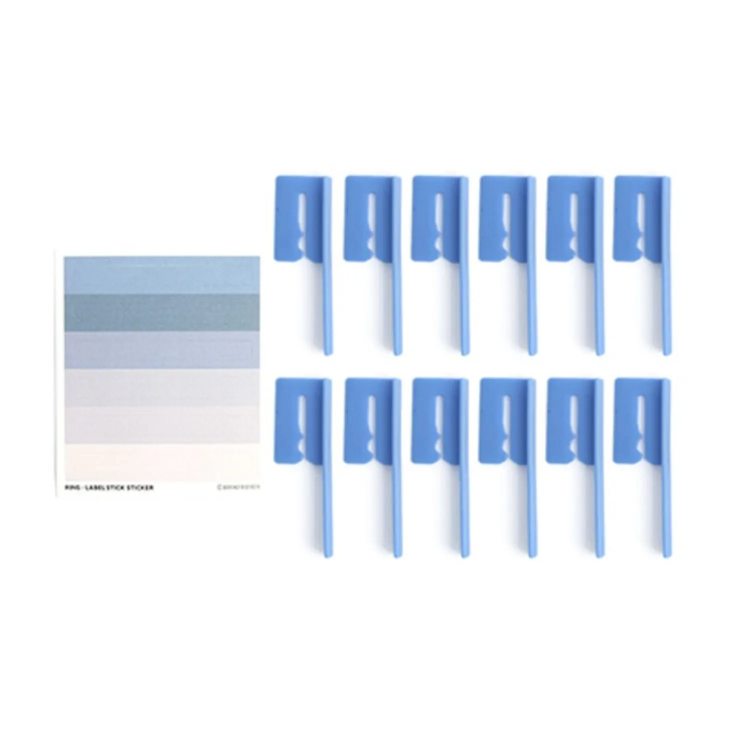 12pcs Spiral Ring Label Clip Set