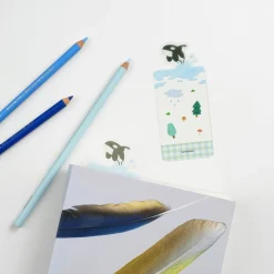 2pcs Themed Transparent Bookmark Set