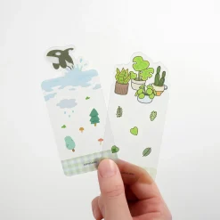 2pcs Themed Transparent Bookmark Set