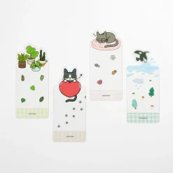 2pcs Themed Transparent Bookmark Set